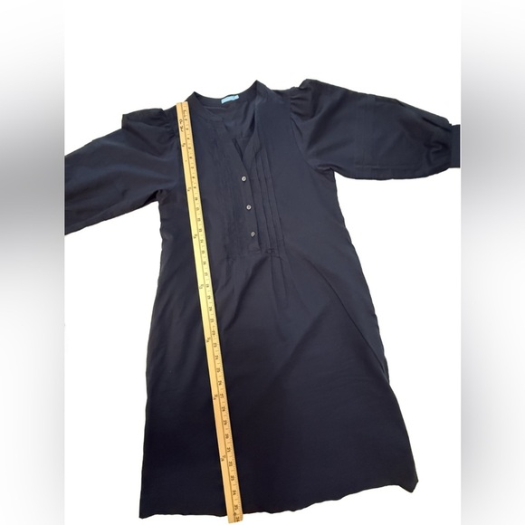 J Mclaughlin Navy Blue Sabina Shirt Dress. 100% cotton lined. Size XS - Picture 5 of 7